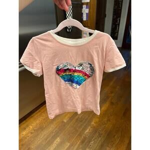 Lola AND The Boys - RAINBOW HEART FLIP RINGER T-SHIRT 8